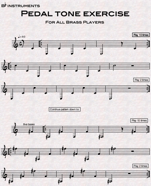 trumpet pedal tones