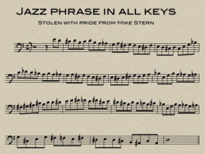 Trombone lesson: Mike Stern lick in all keys