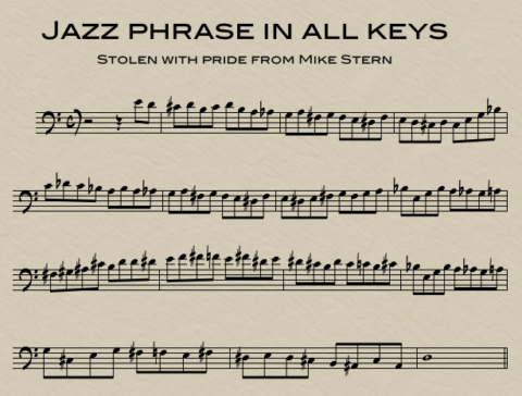 Mike Stern phrase for trombone