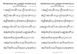 Working on large intervals on trombone part 1