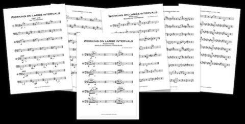 large intervals trombone sheet music picture